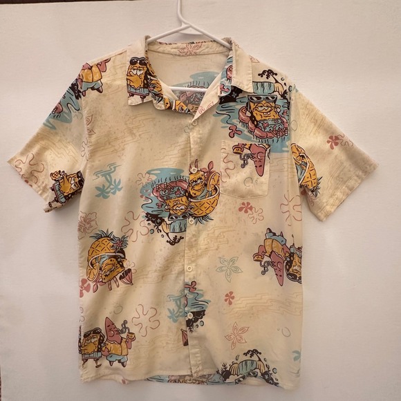 Nickelodeon Other - SpongeBob SquarePants Patrick Tropical Beach Hawaiian Button Down Shirt Mens L